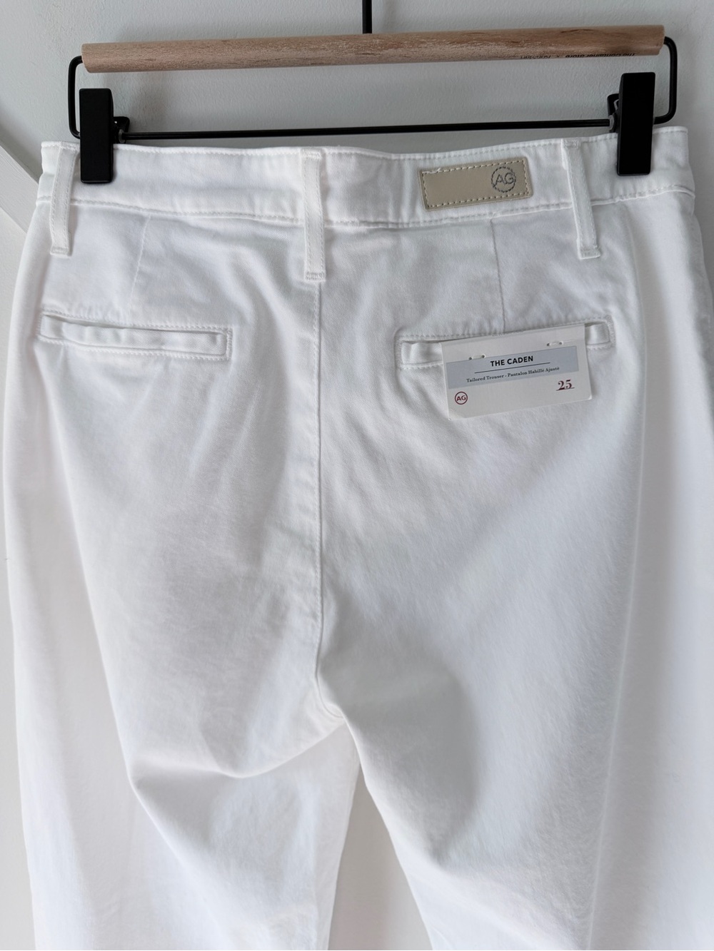 AG Adriano Goldschmied The Caden Tailored Trouser White 25 NWT | Slim Chino - Picture 13 of 16